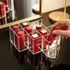 9 Slots Clear Acrylic Lipstick Holder Dustproof Transparent Cosmetic Organizer for Bathroom Countertop