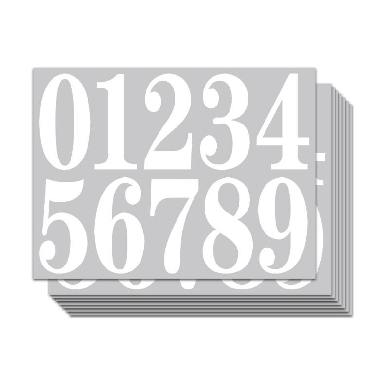 

Digital stickers, mailbox stickers, and waterproof digital labels are used to mark house numbers and home office address numbers білий