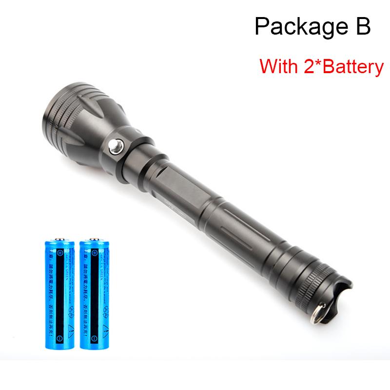 D2 IPX8 LED Underwater Scuba Lamp Diving Flashlight Torch Diving Equipment 100m Waterproof 18650 Light Suit Swimming Lantern