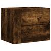 Wall Mounted Nightstand Smoked Oak 45x30x35 cm