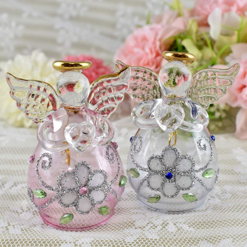 Fourcart Cute Handmade Glass Baby Angel Bells (Set of 6)