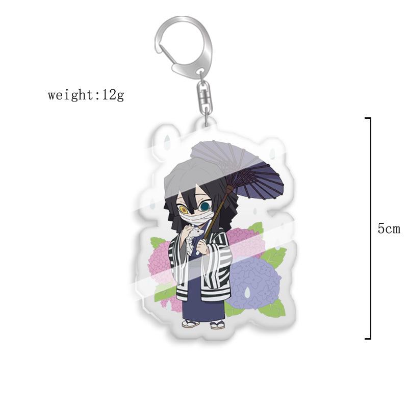 Demon Slayer Chibi Acrylic Keychain: Tanjiro, Nezuko, Giyu, Zenitsu Backpack Charm