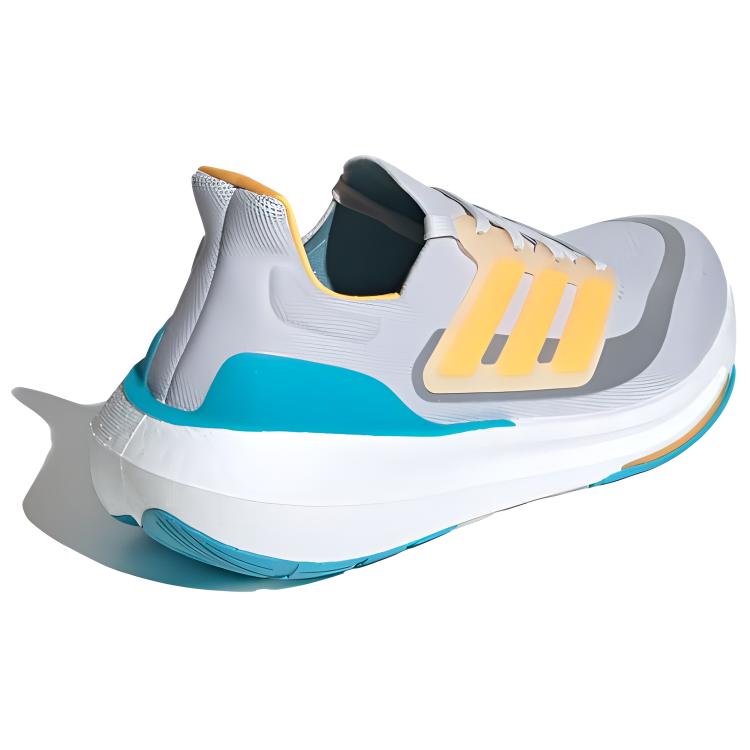 Adidas UltraBoost Light Grey Flash Orange Cyan Men Sneakers Dash-Grey Lucid-Cyan IE1758
