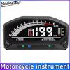 QC Universal Digital Motorcycle Speedometer Tachometer Gauge Digital 12V Odometer Fuel Meter LED Indicator Instrument Speed