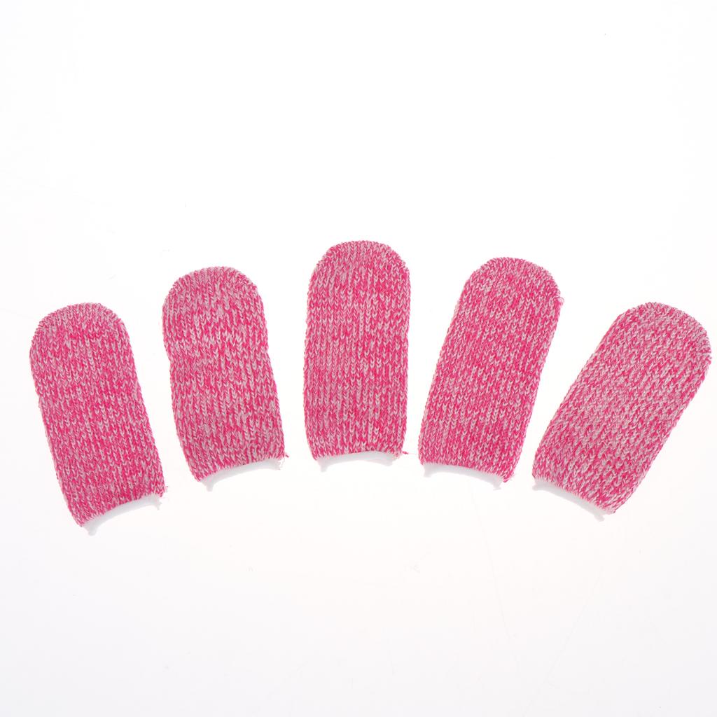 5Pcs Cut Resistant Finger Cots Finger Sleeve Protectors Reusable Finger Covers Flexible Fingertip Cots For Sewing Supplies