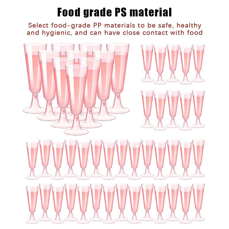 10 Stück Einweg-Plastik-Cocktailgläser Klare Martini-Gläser Rotwein-Pokal Eiscreme-Dessertbecher Mousse-Becher Pudding-Becher