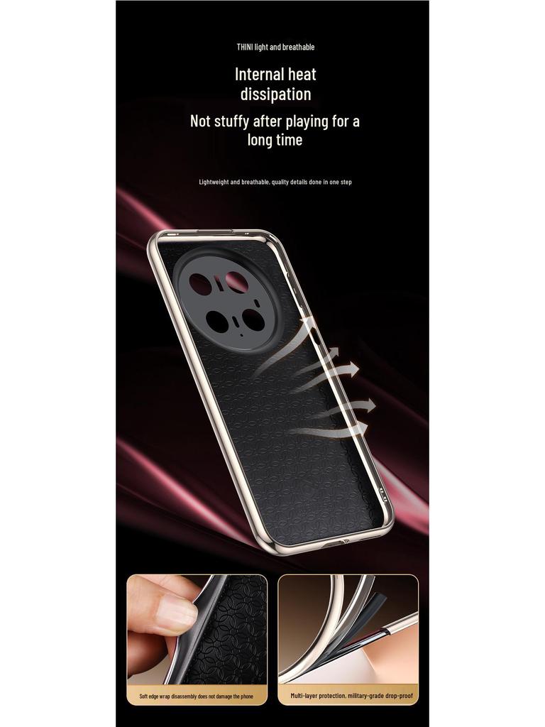 Huawei Mate70/MateRS Ultradünne Lederhülle: Vollständige Objektivabdeckung, Sturzschutz