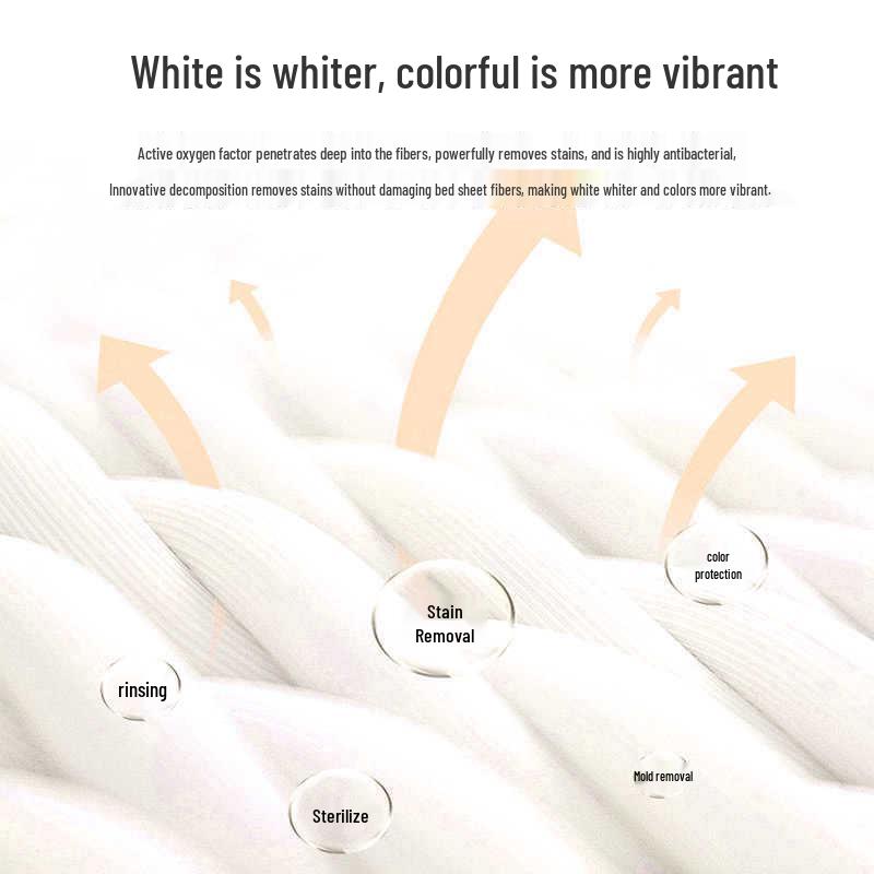 Oxygen-Based Color-Safe Bleach Powder: Stain Remover & Whitener for Colored Clothes, Bedding - Large Bucket