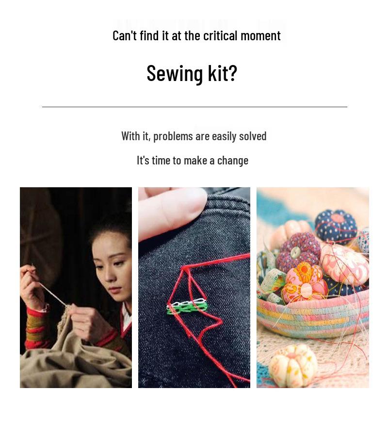 Magnetic Needle & Thread Case Set: Compact Sewing Kit for Dorms & Home