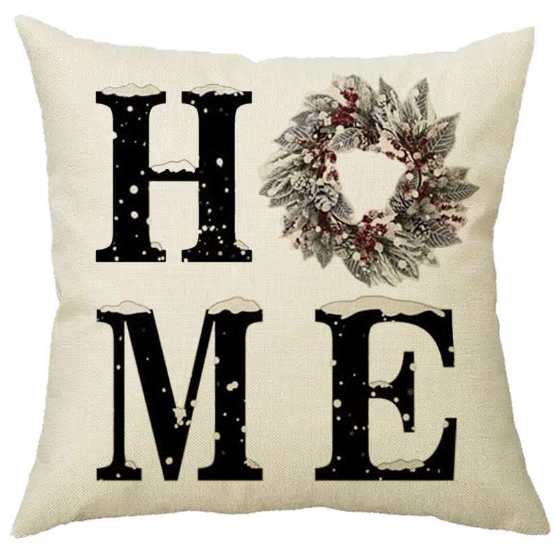 

Наволочка с рождественским принтом из льна для дома, дивана, автомобиля и офиса 45cm x 45cm