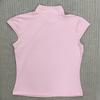 Summer Chinese style loose slimming slant buckle slim fit short sleeved T-shirt for women