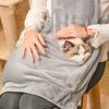 Cozy Pet Carrier Apron for Small Cats and Dogs Perfect for Outdoor Winter Travel Features Hanging Chest Bag and Cat Sleeping