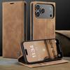 CaseMe Luxury Retro Magnetic Flip PU Leather Phone Case for iPhone 17 Air/17 Pro Max/17E Wallet Card Holder Cover Phone Coque