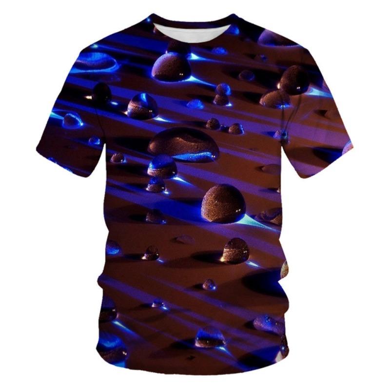 Summer Fashion Colour Light Spectrum Men T-shirt New Casual Printing Fun Tees Trend Personality Leisure O-neck Short Sleeve Tops