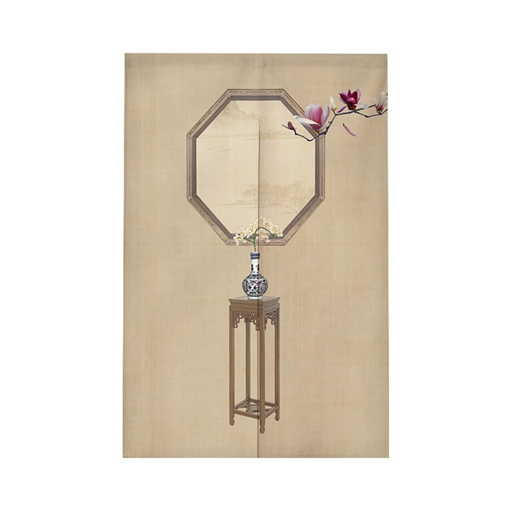 Bamboo Mat Japanese Noren Doorway Curtain Cotton Linen Chinese Style Door Curtain Window Treatment Tapestry Shading Decorative