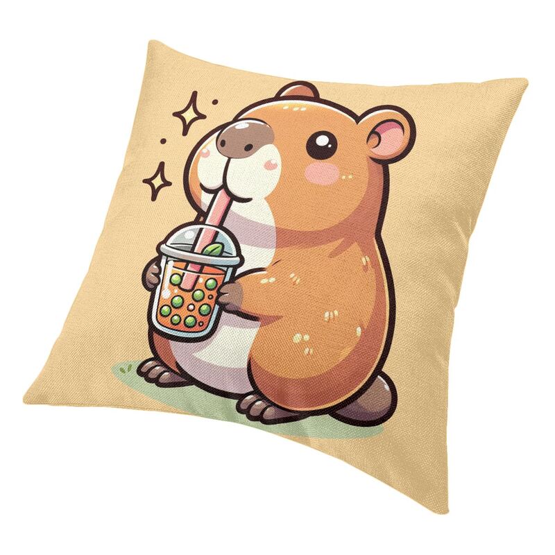 Custom Cute Capybara Cushion Cover Sofa Home Decor Square Throw Pillow Case 40X40Cm