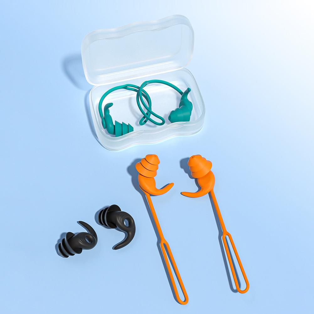 3 Layer Swimming Ear Plugs Silicone Sleeping Ear Plugs Waterproof Diving Surf Ear Protector Reusable Noise Cancelling Earplugs