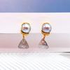 Elegant Pearl and Crystal Tassel Earrings - Exquisite Silver Needle Jewelry for Women