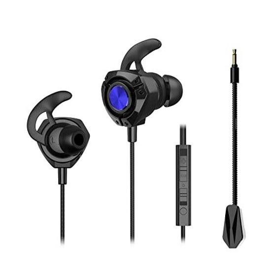 Gaming Earphones Erssimo Microphone Wired PS4 PS5 Switch Mute Function PC Computer Wet Meetings Games