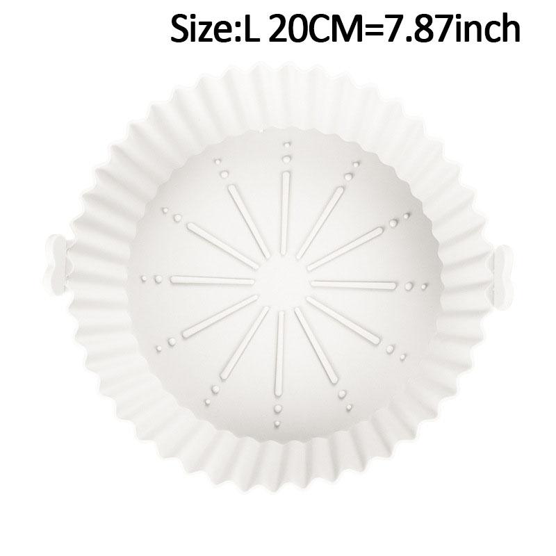 17/20cm Horkovzdušné fritézy Trouba Pečicí plech Opakovaně použitý Silikonový Nepřilnavý Kulatý Pečicí plech Podložky do mikrovlnné trouby Vložka do pánve horkovzdušné fritézy Forma na dort