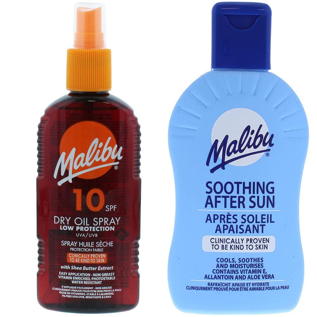 Malibu SPF10 Bronzing Oil 200ml + Tanning Balm 200ml