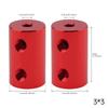 1PCS Rigid Shaft Coupling Aluminum Alloy Red Motor Coupler Connector Sleeve for RC / Airplane / Boat Motor Accessories with M4 Screws