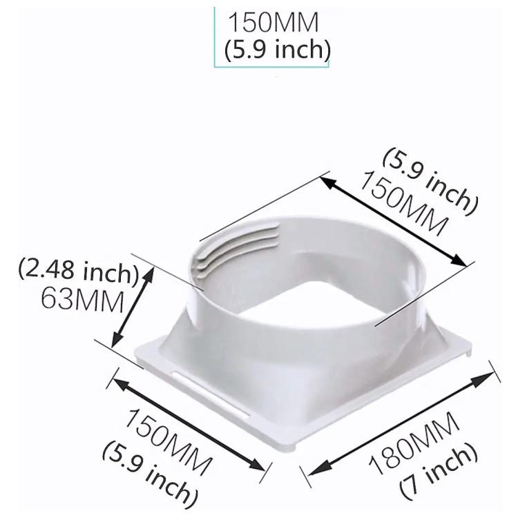 15cm Flat Mouth Exhaust Hose Connector for Portable Air Conditioner