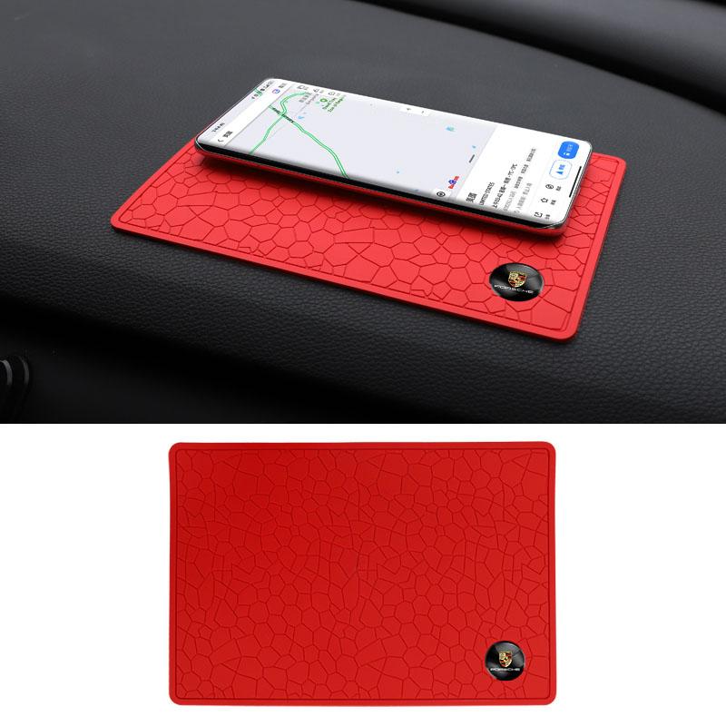 Car Waterproof Anti Slip Mat Coaster Silicone Water Cup Mat For Porsche Panamera Taycan 911 718 Macan Cayenne Boxster Cayman 918