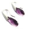 Altesse [N3303] - Gold Plated 'Sissi' Earrings Purple White