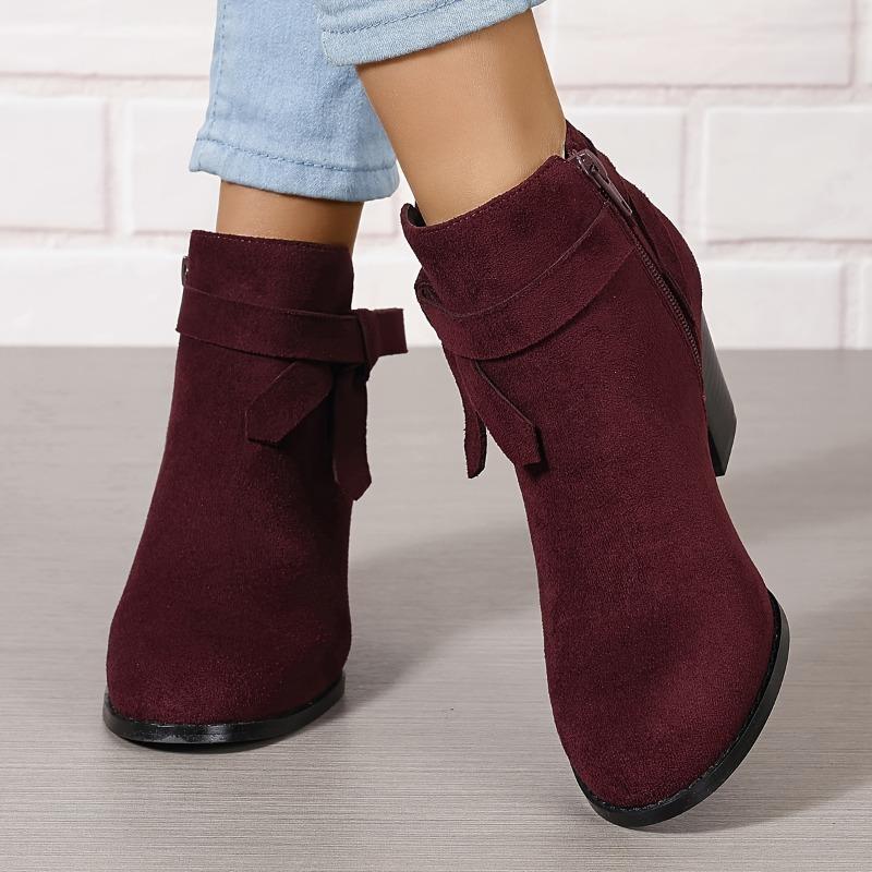 Women's Ankle Boots | Winter Fashion | Comfortable | Casual Wear | Zipper Closure