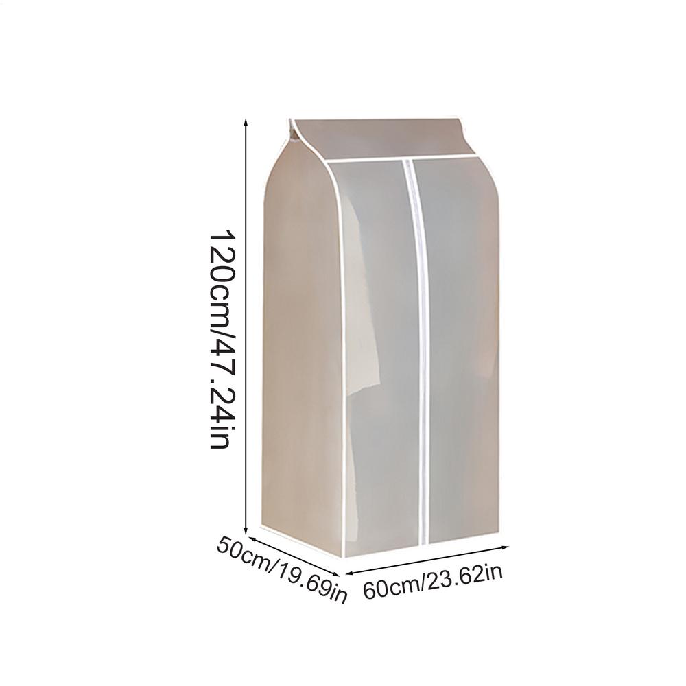 Garment Dust Bags 3D Zippered Clothing Dust Cover Transparent Wardrobe Storage Bag For Gown Suit Clothes Dress Jacket Organizer
