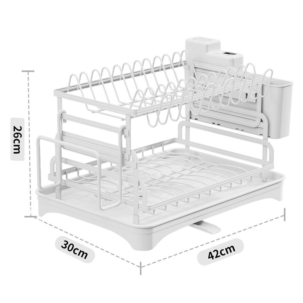 Multifunctional Kitchen Dish Rack: Bowls, Plates, Chopsticks Storage & Drain