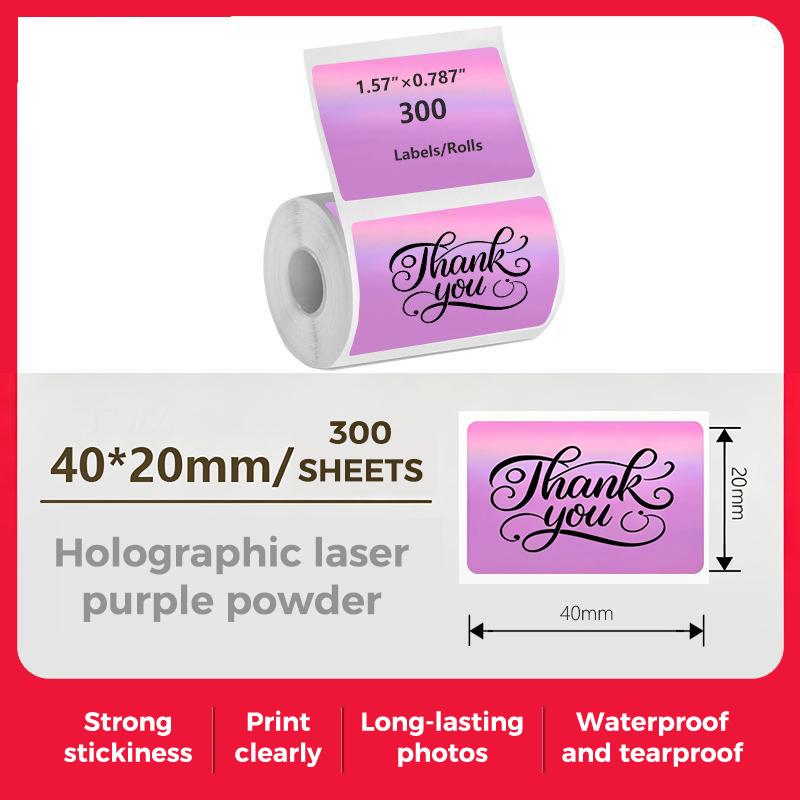 Laser Print Self Adhesive Thermal Label Roll 40x20mm 1 Roll Compatible with M110 M120 M200 M220 Munbyn Printers