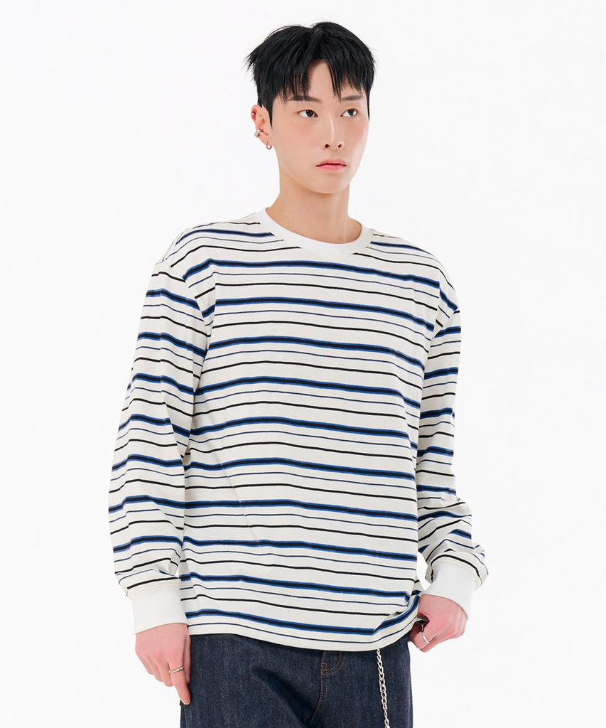CHASECULT Men'S Striped Long Sleeve T-Shirt-Fark5113B01