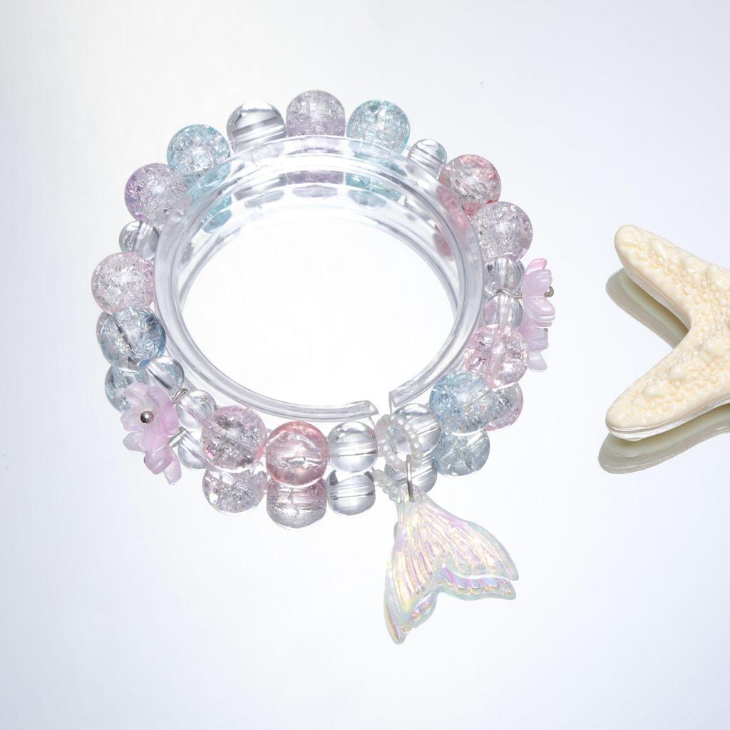 Mori Style Mermaid Crystal Bracelet - Sweet, Versatile Design for Women, Students, and Best Friends.