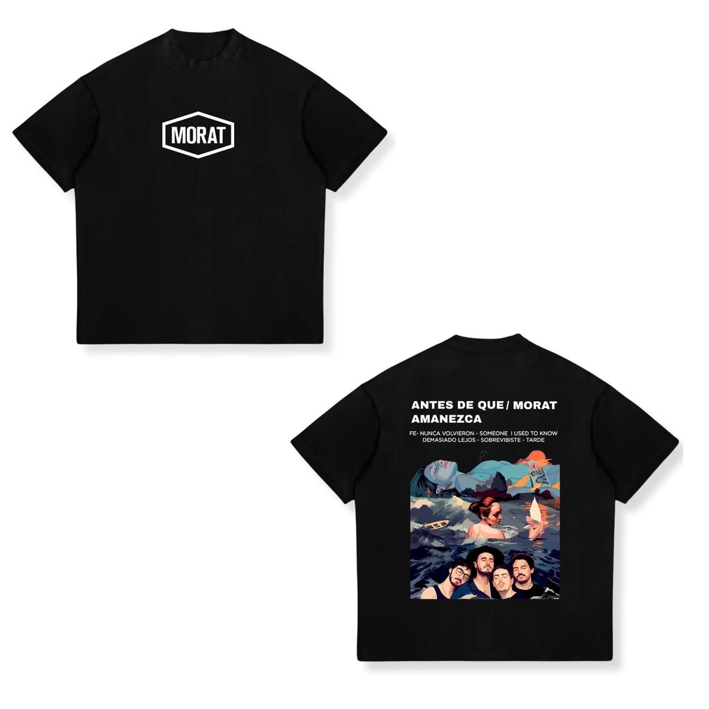 Colombia Band Morat Album Poster Graphic T Shirts Harajuku Pop Music Short Sleeve Tshirts Unisexs Womens Casual Fashion Tshirt