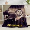 1PC Scarface: Urban Art Flannel Blanket Gift, Suitable for Both Men And Women, Soft Ideal for Beds And Sofa, Birthday Or Christmas Gift