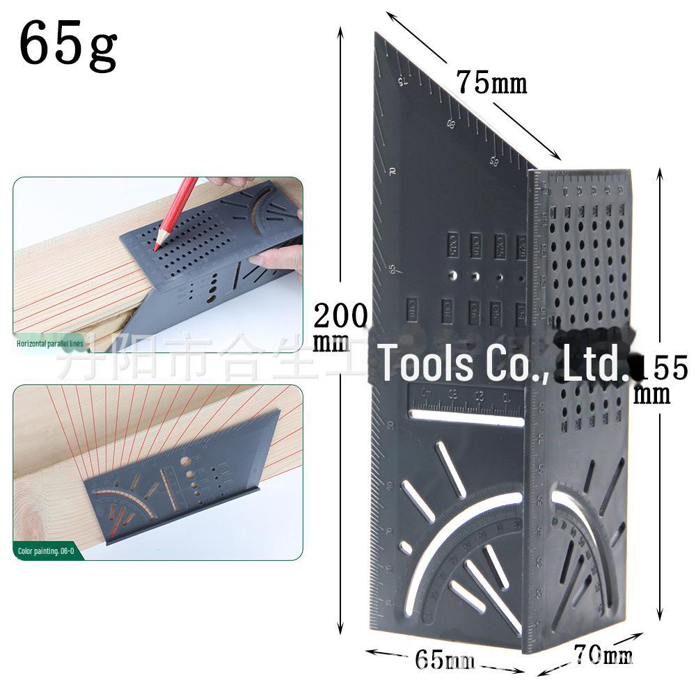 Multifunkční 3D úhlové pravítko: Dřevoobráběcí nástroj na zkosení a čáru (45°/90°)
