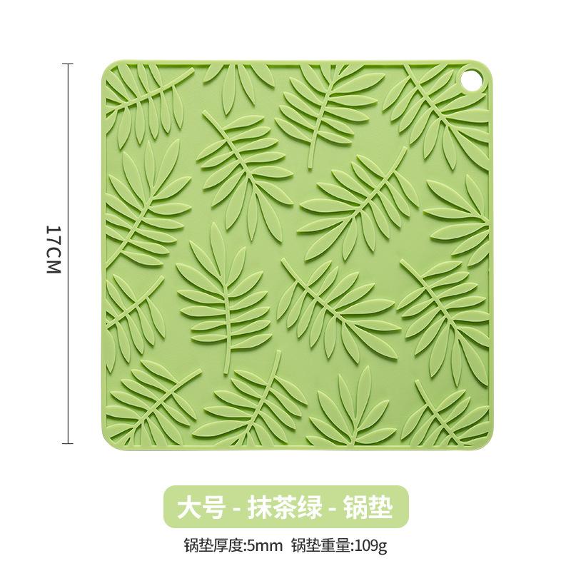 Nordic Leaves Coasters Silicone Insulation Coasters Pot Mats Thick New Dining Table Heat-proof Bowl Mats Plate Mats