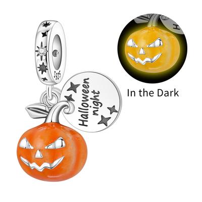 Copper Pumpkin Luminous Pendant Beads Original Bracelet Charm Jewelry Party Diy Trendy Gifts