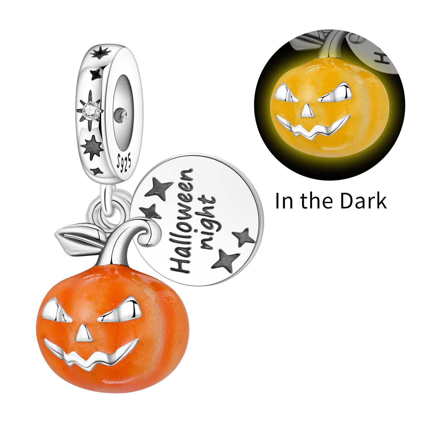 Медный тыквенный светящийся кулон-бусина Оригинальный браслет Шарм Украшения Вечеринка DIY Модные Подарки