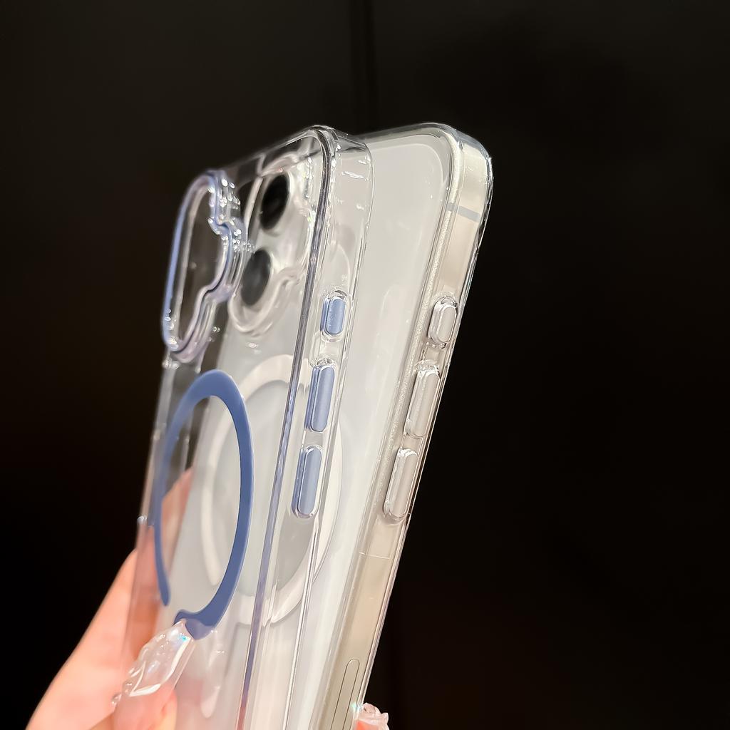 For iPhone 16 Case Compatible with MagSafe Protective TPU+PC Phone Cover