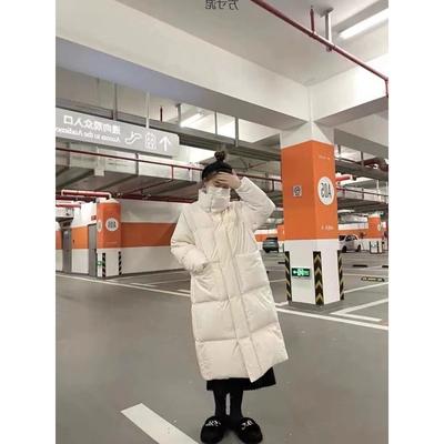 New Down Cotton-padded Clothes Women's Winter Bread Clothes Medium and Long Over the Knee Korean Version Loose Thickened Cotton-padded Jacket Tide