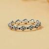 925 Sterling Silver Vintage Rose Rings for Women Chic Female Finger Ring Daily Wear Party Statement Accessory Jewelry