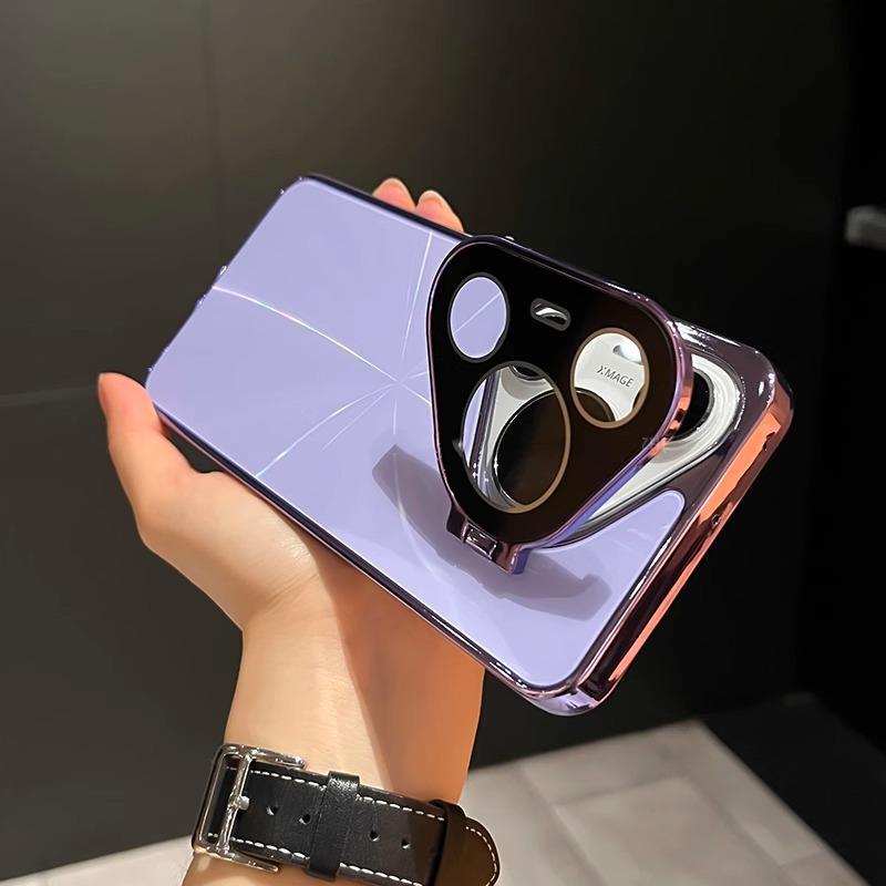 CD Patterned Laser Lens Bracket Suitable for Huawei Pura70pro Mobile Phone Case New P70 Full Inclusive Anti Fall Protection Case