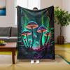 1PC Throw Fantasy Mushroom Flannel Blanket Forest Mushroom arts Bohemia style Soft thin Blankets for Home Car Camping Nap Picnic