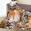 Corgi Dog Blanket  Airplane Travel Flannel Throw Blanket For Couch Bed Warm Soft Custom Quality Bedspread Gift