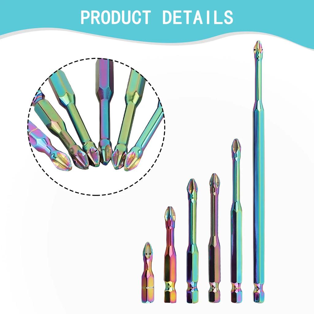 25-150mm 6.3mm Hex Shrank Screwdriver Strong Magnetic Batch Head Industrial Grade Alloy Steel Screwdriver Set Hand Drills