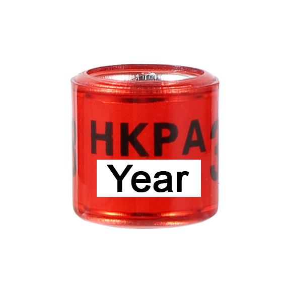 

100 шт. 2026/2027 рік Багатоколірні кільця для ніг голубів з номером Птах Голуб Голуби Тренування Змагання Ідентифікація Кільце на ногу 10 кольорів 2026 червоний