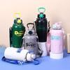 Stainless Steel Vacuum Insulated Thermos Flask 1000ml Portable Travel Mug With Handle Carry Strap Outdoor Camping Student